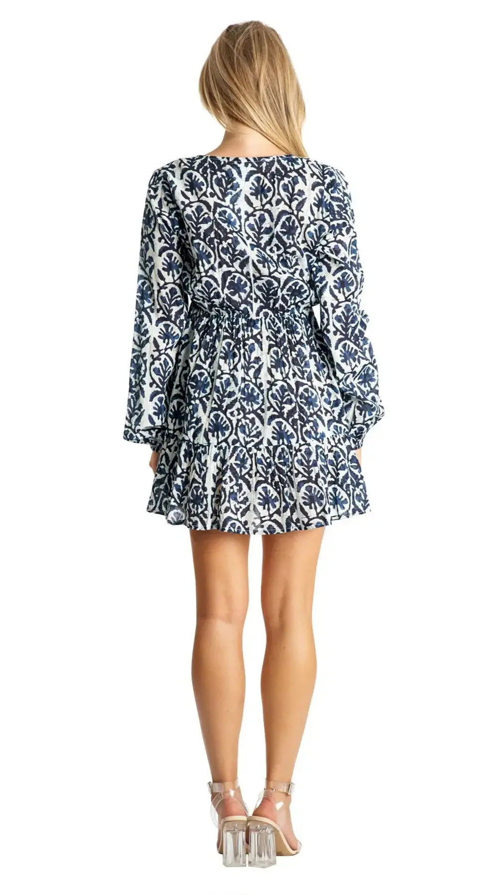 Long Sleeved Mini Dresses - La Moda Clothing