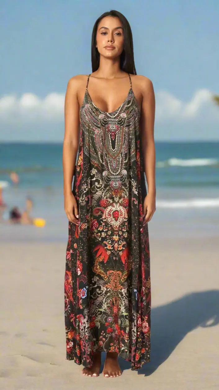Maxi Dress for Resort & Cruise Travels La Moda Clothings T Back Maxi