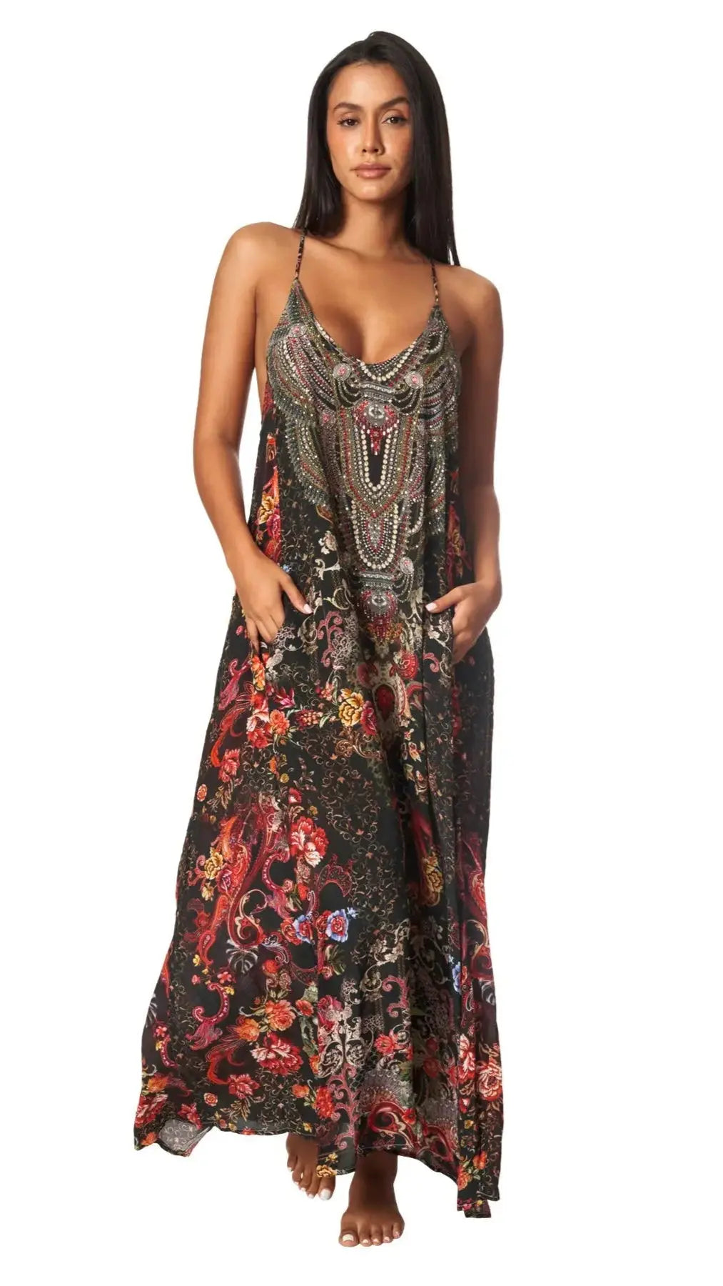 Maxi Dress for Resort & Cruise Travels La Moda Clothings T Back Maxi