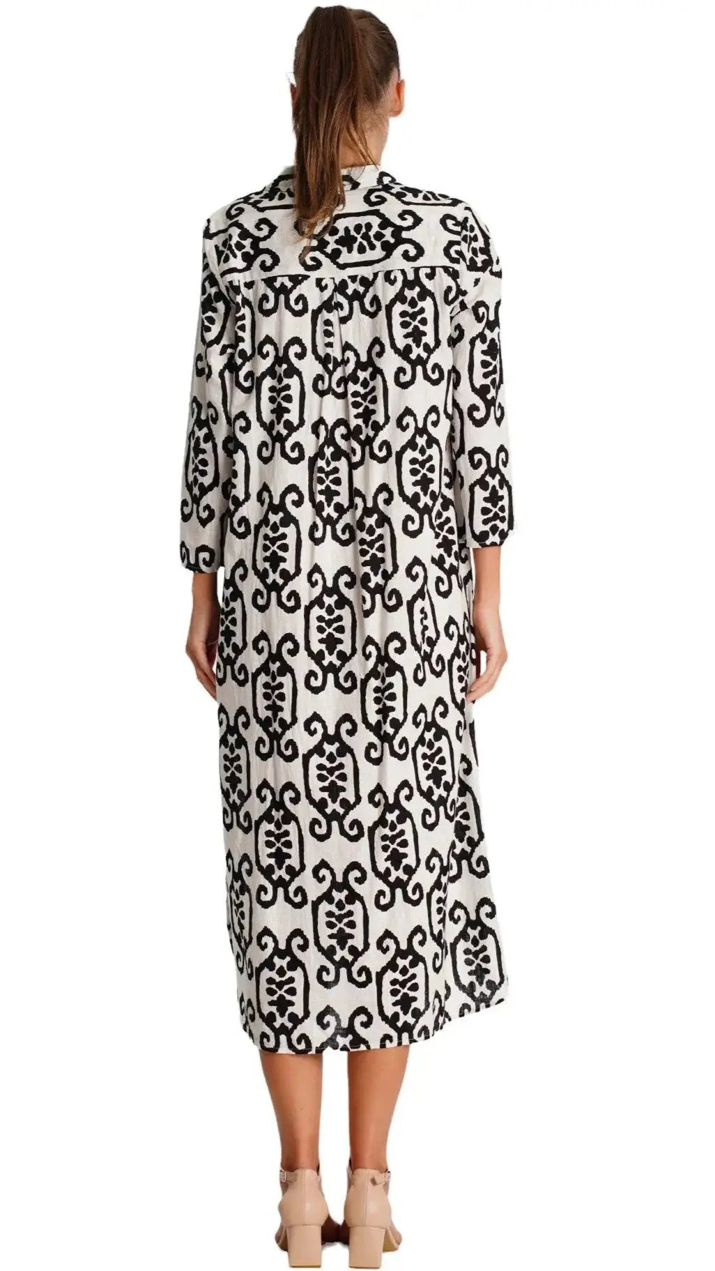 Maxi Shirt Dress  La Moda Clothing