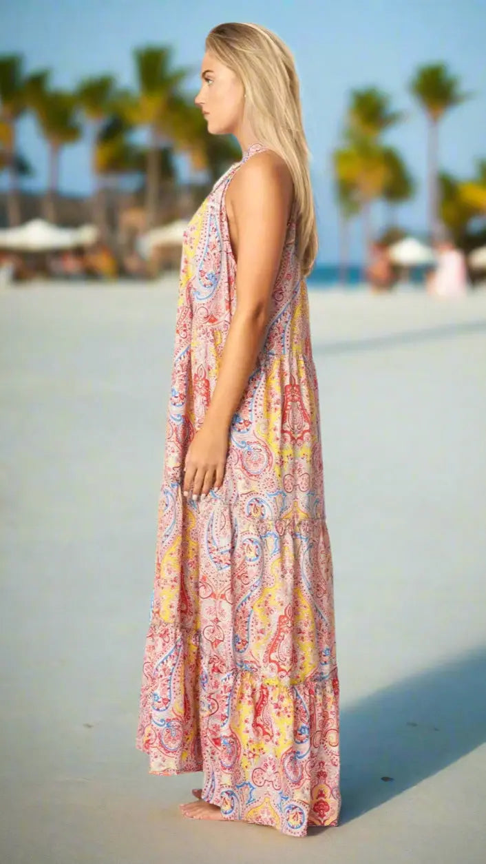 Miami Beach Positano Maxi Dresses La Moda Clothing Beach Dress