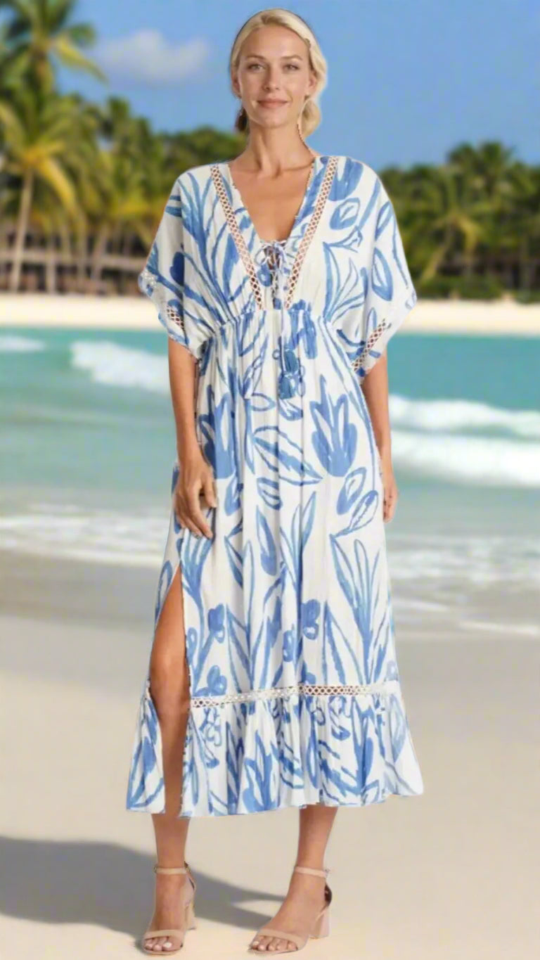 Front Slit Maxi Dress  La Moda Clothing