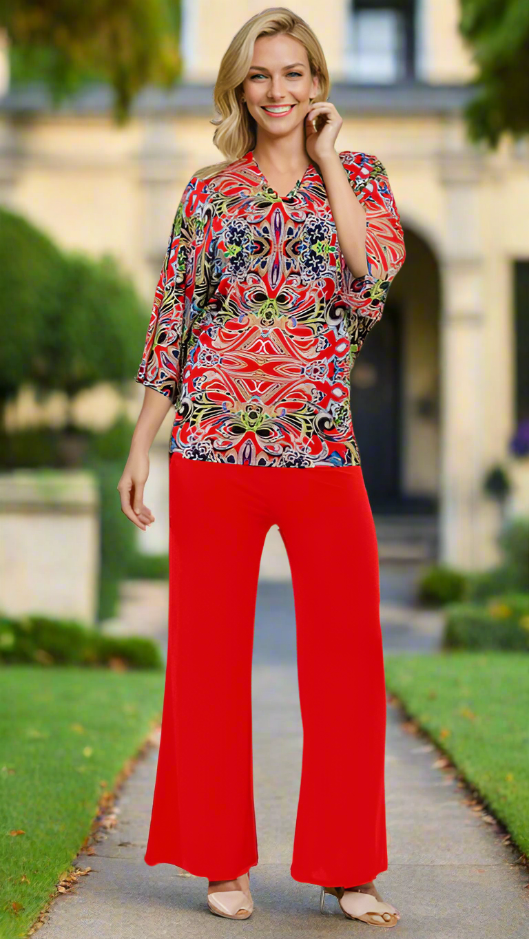 Knit Bell Sleeve Resort Wear Tunic Tops