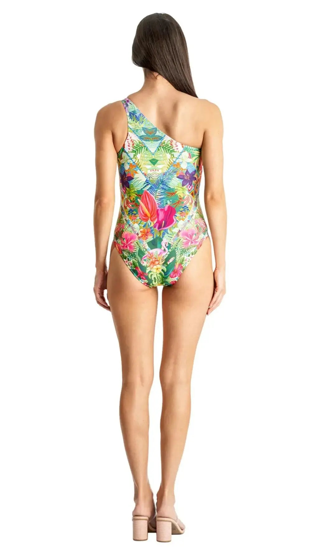 One Shoulder One Piece Swimsuit La Moda Clothing