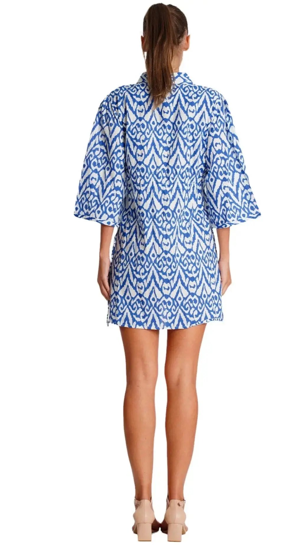 Front Drawstring Short Dress  La Moda Clothing