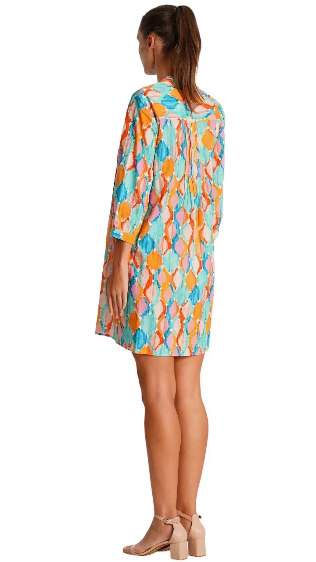 Pleated Mini Shirtdress  La Moda Clothing