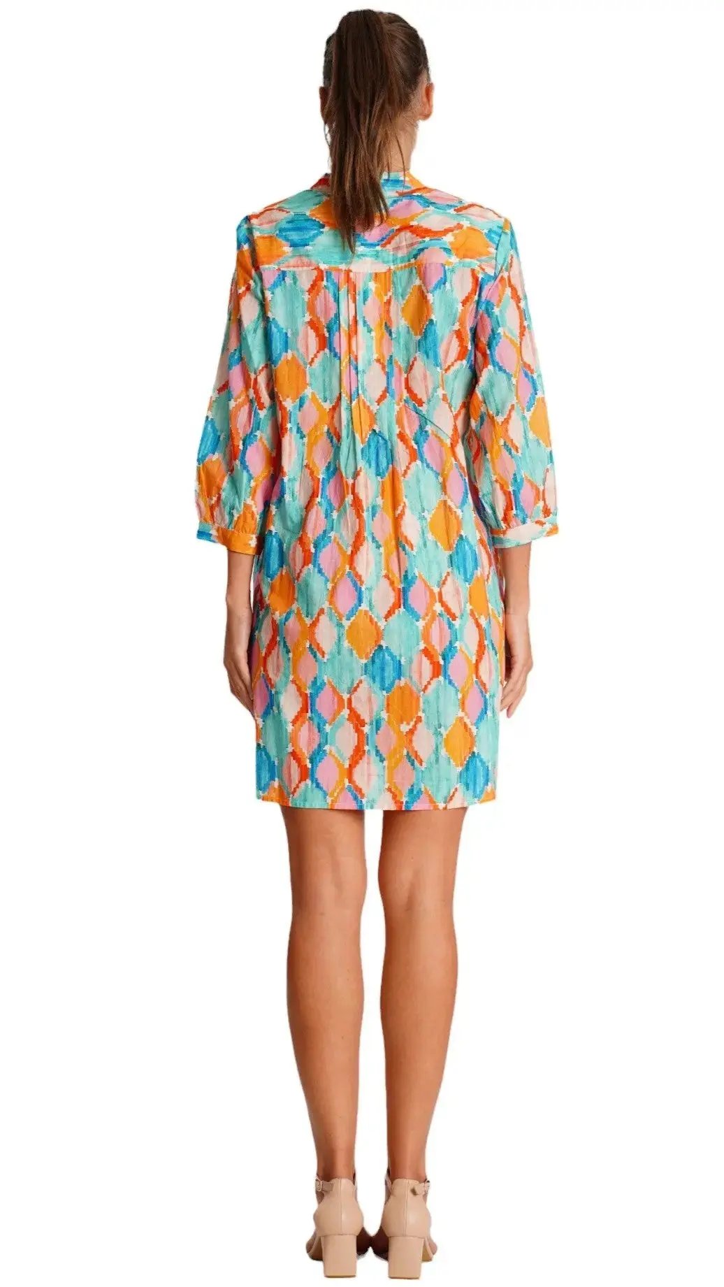 Pleated Mini Shirtdress  La Moda Clothing