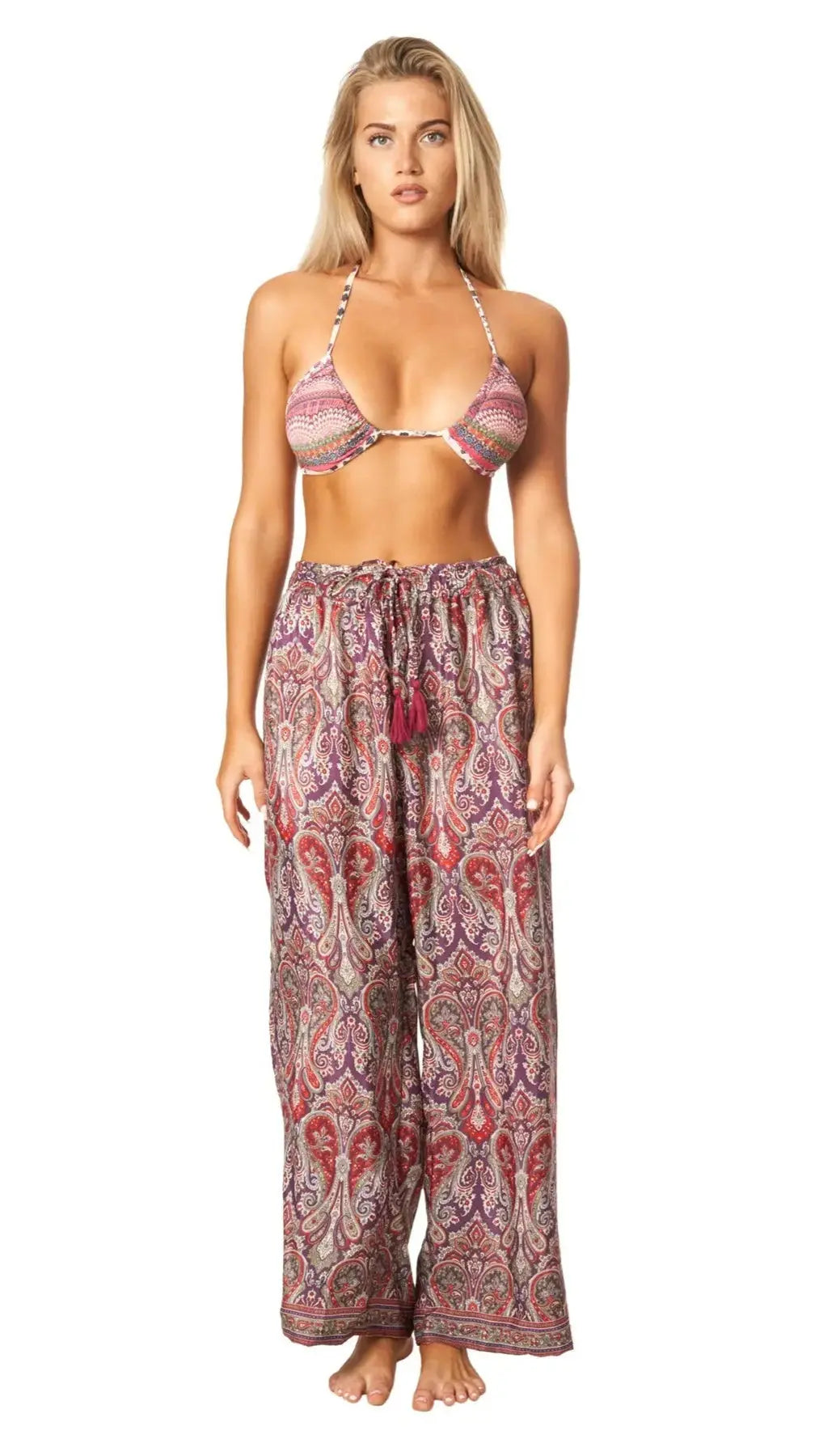 Positano Boho Spring Summer Beach Pool Pants La Moda Clothing Pants