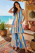 Watercolor Stripe Tunic & Palazzo Pant Set – 2-Piece Resort Co-Ord
