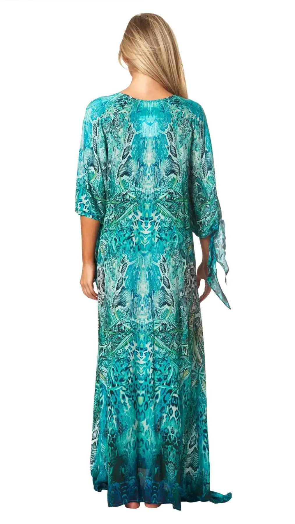 Snake Skin Maxi Kaftan Dress - La Moda Clothing