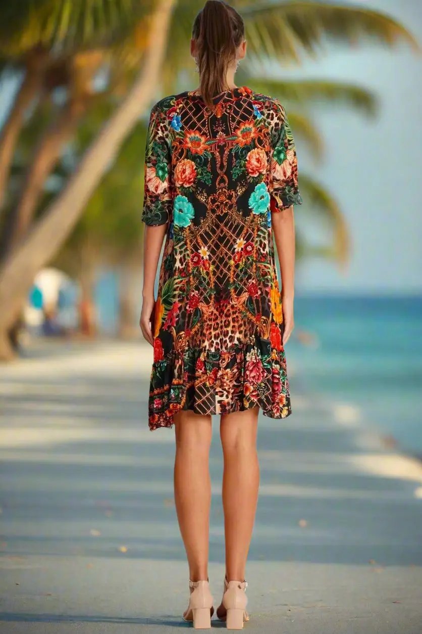 Sophie Tiered Midi Dress  La Moda Clothing