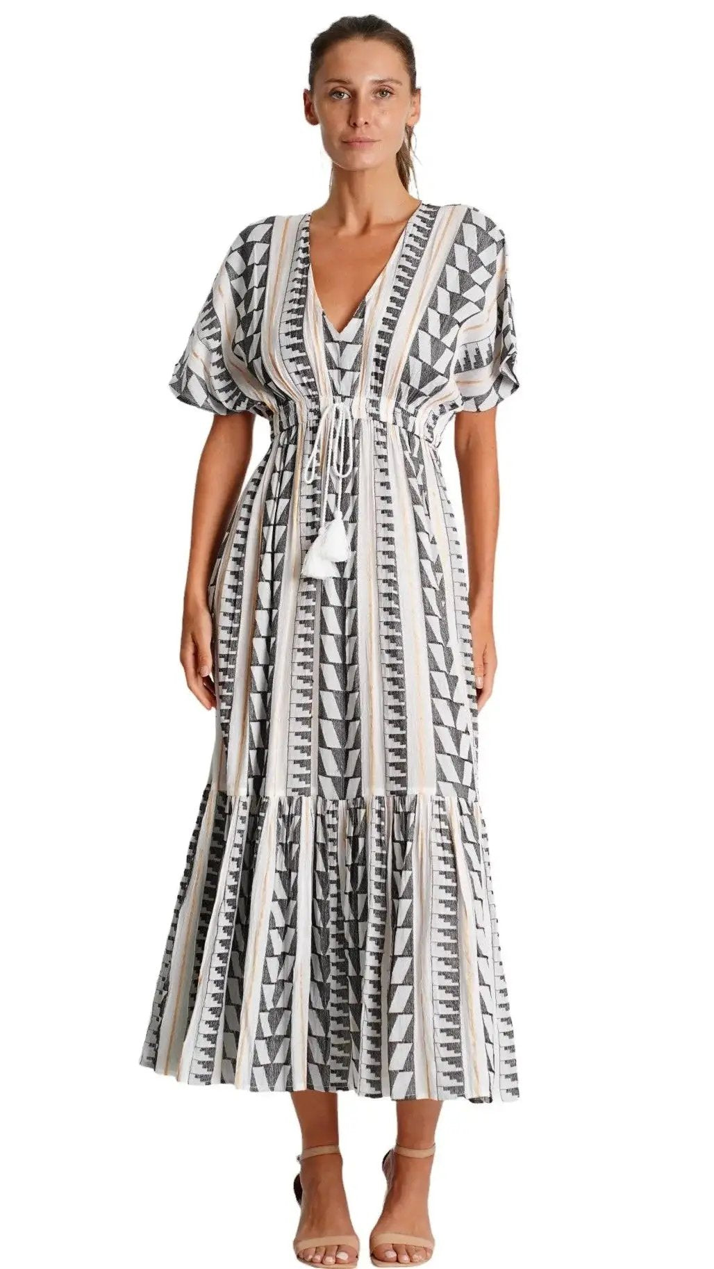 Striped Summer Dress  La Moda Clothing