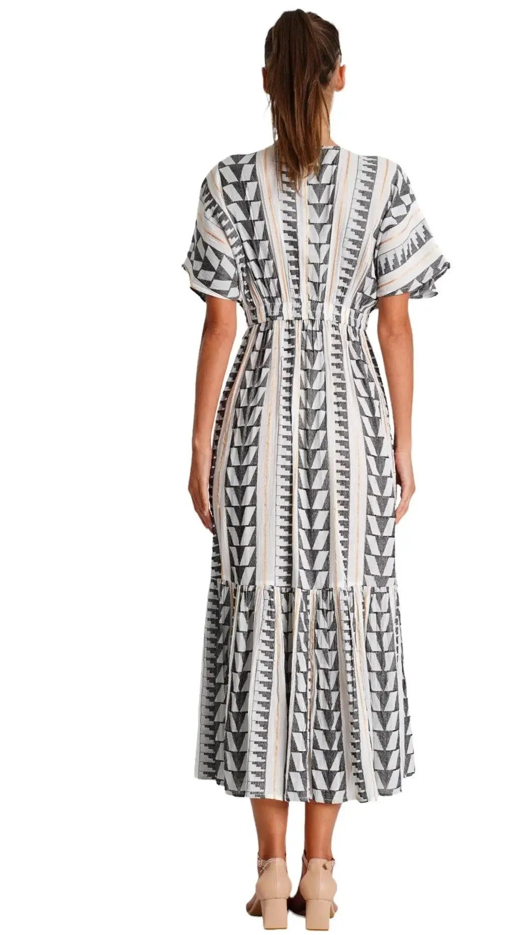 Striped Summer Dress  La Moda Clothing