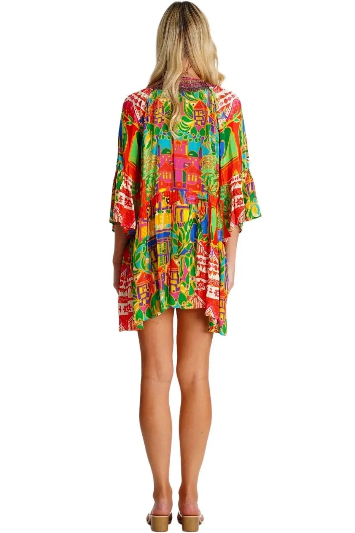 Tropical Short Dress  La Moda Clothing