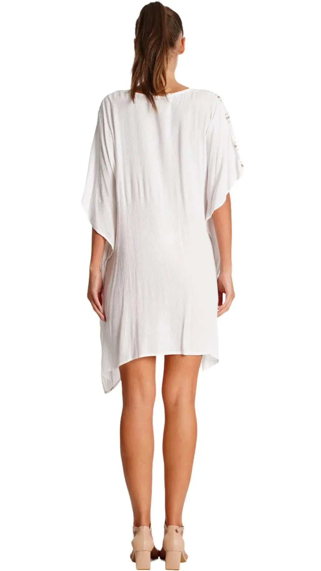 White Caftan Cover Up La Moda Clothing Caftans