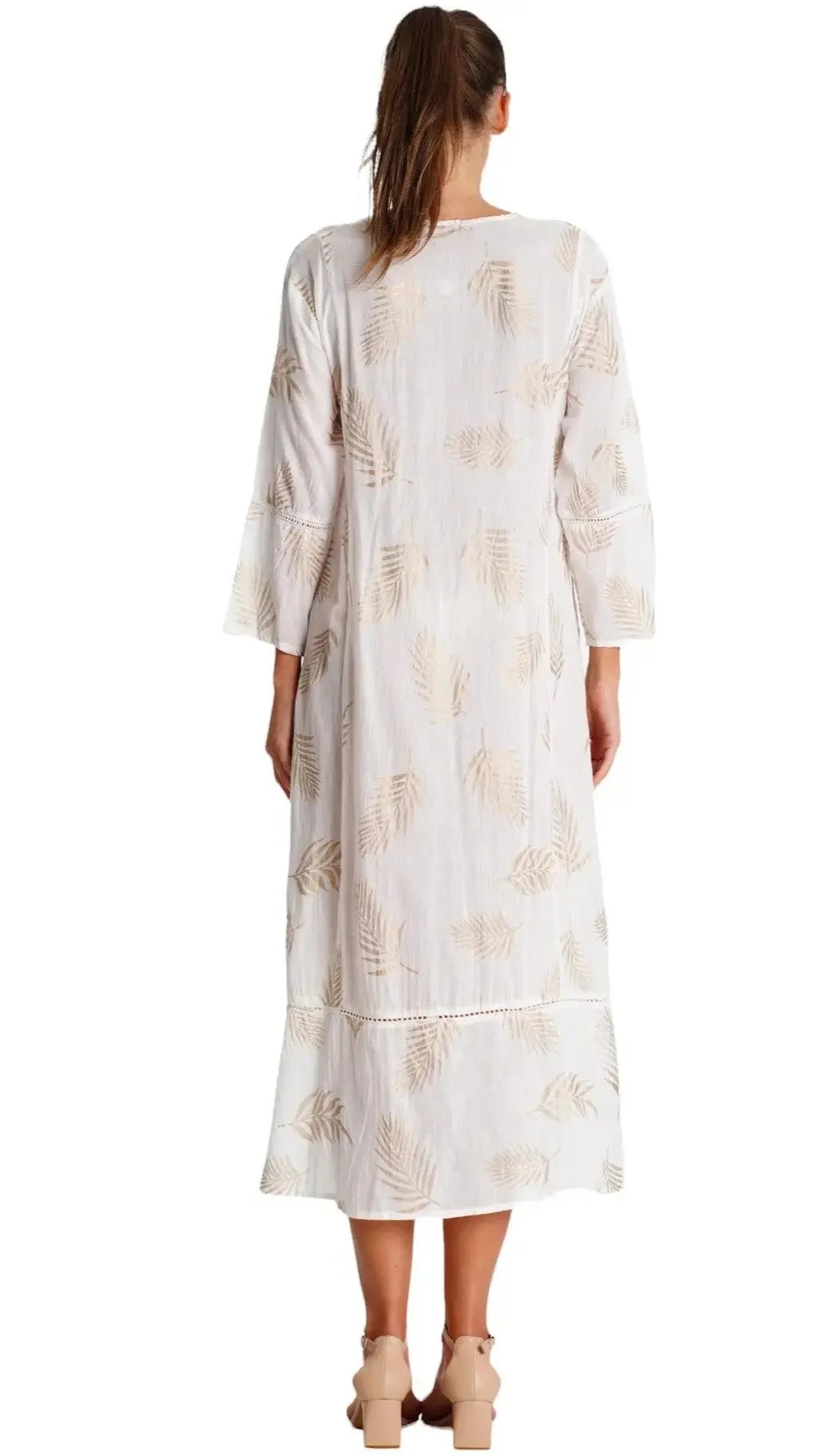 White Caftan Dress  La Moda Clothing