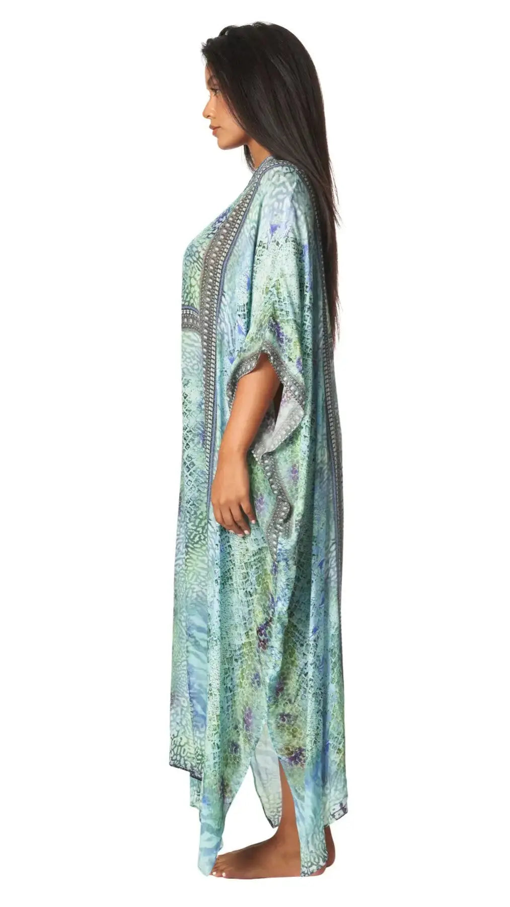 Sea Escape Women's Designer Maxi Caftan Pool Party Gown Dress - La Moda Clothing