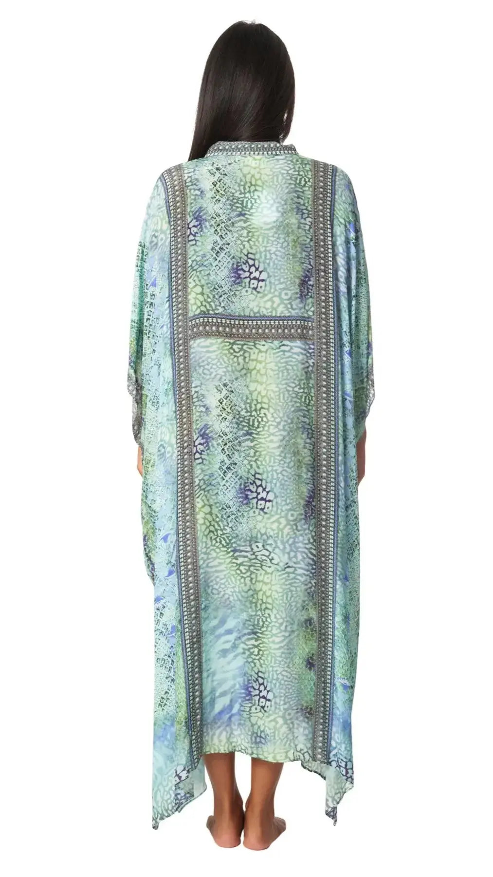 Sea Escape Women's Designer Maxi Caftan Pool Party Gown Dress - La Moda Clothing