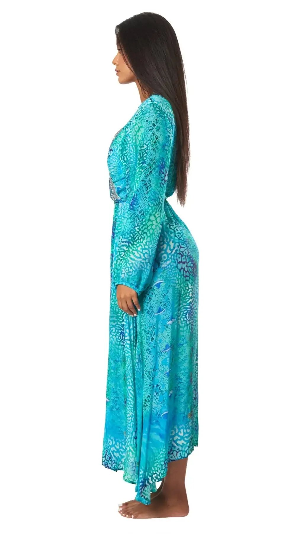 Sea Escape Women's Maxi Wrap Dresses - La Moda Clothing