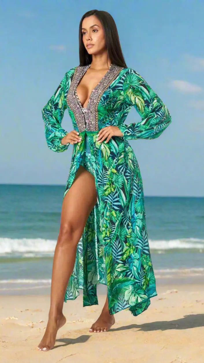 Women's Maxi Wrap Dresses for Summer La Moda Clothing Coverups