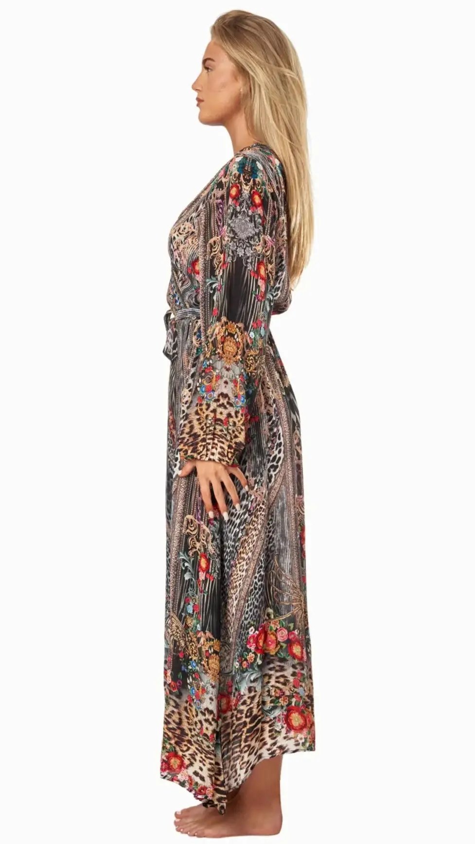 Eclectic Jungle Women's Maxi Wrap Dresses - La Moda Clothing