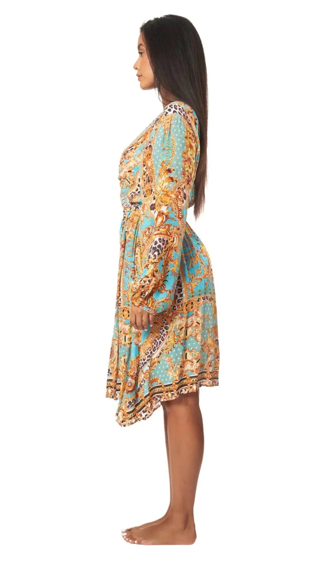 Women's Midi Wrap Dress La Moda Clothing Wrap Dress