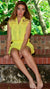 Yellow Romper / Play Suit with Lace And Elastic Waistband