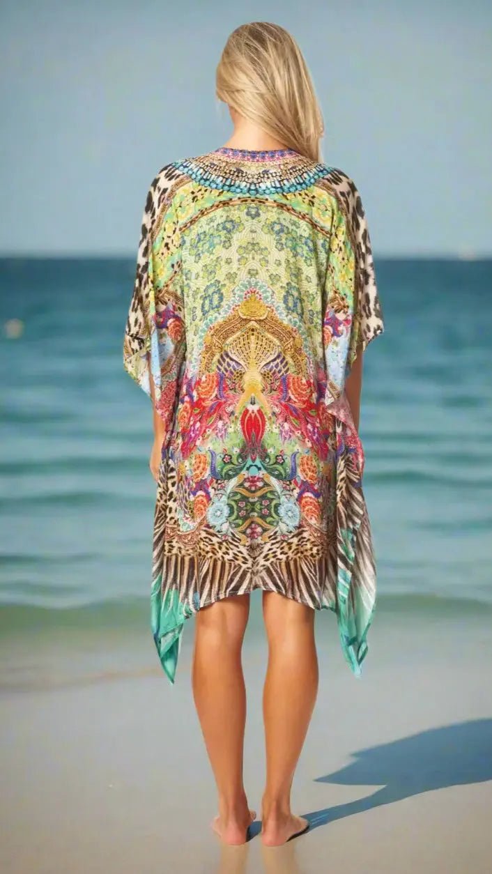 Animal Print Kaftans for Women - Designer Caftan | Elegant Kaftan Cover Up Dress | Club Moda USA