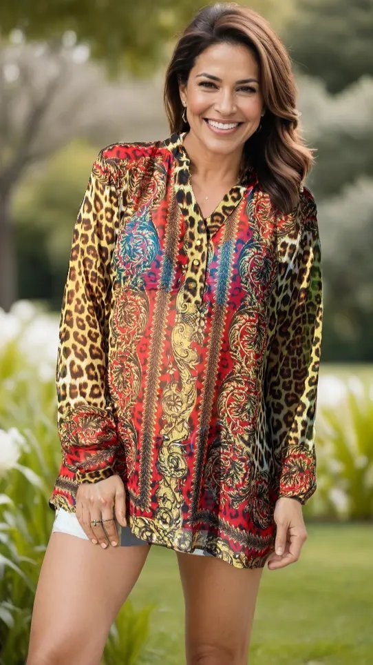 Animal Print Tunic Cover Up - Premium Resort Wear | Luxury Cover-Up for Vacation & Cruise | Club Moda