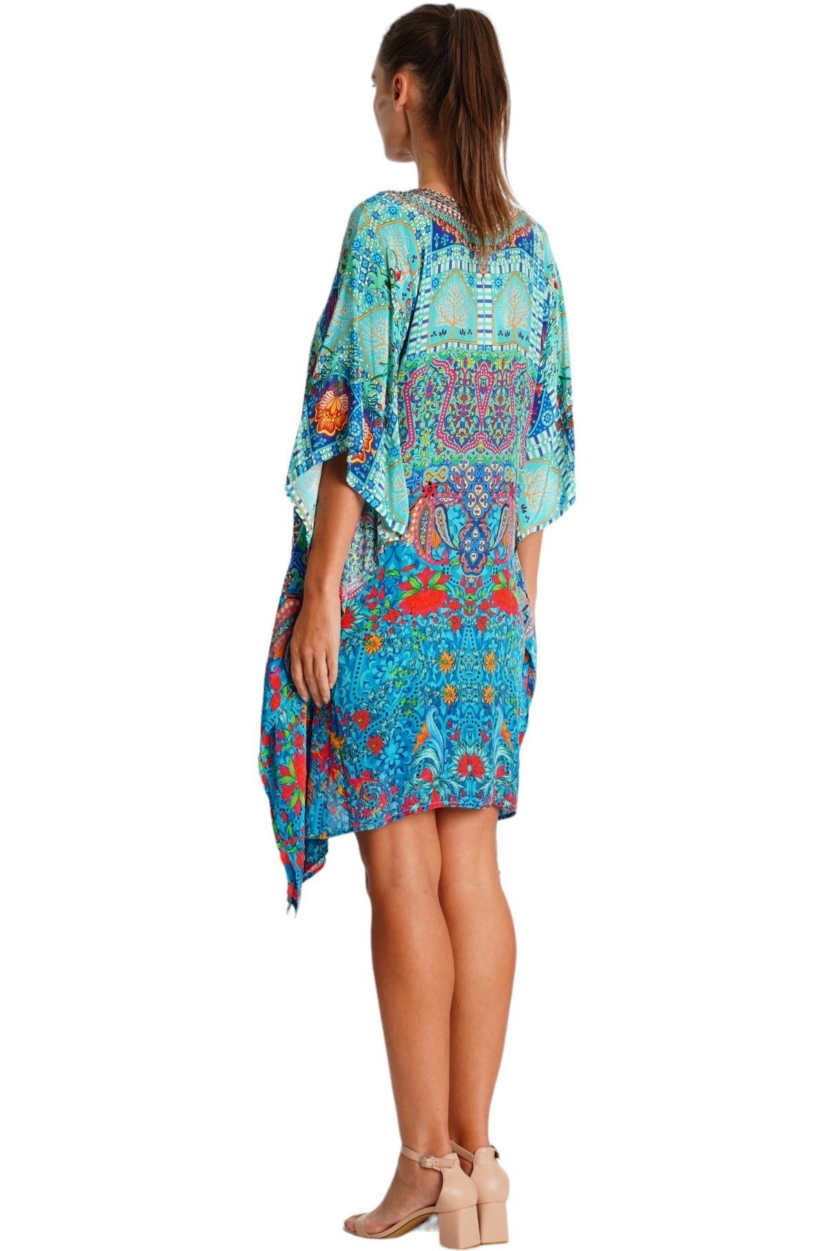 Artisan Kaftan Dress – Handcrafted Luxury Resort Beachwear - Designer Caftan | Elegant Kaftan Cover Up Dress | Club Moda USA