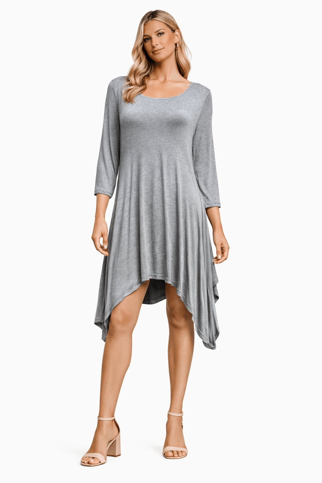 Asymmetrical Knit Resort Tunic Club Moda Resort Wear - side view