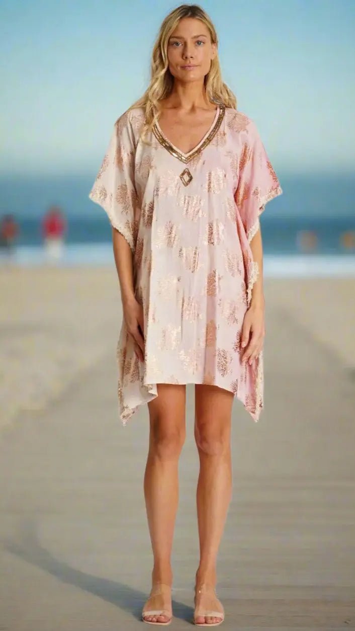 Beach-ready Kaftan - Designer Caftan | Elegant Kaftan Cover Up Dress | Club Moda USA