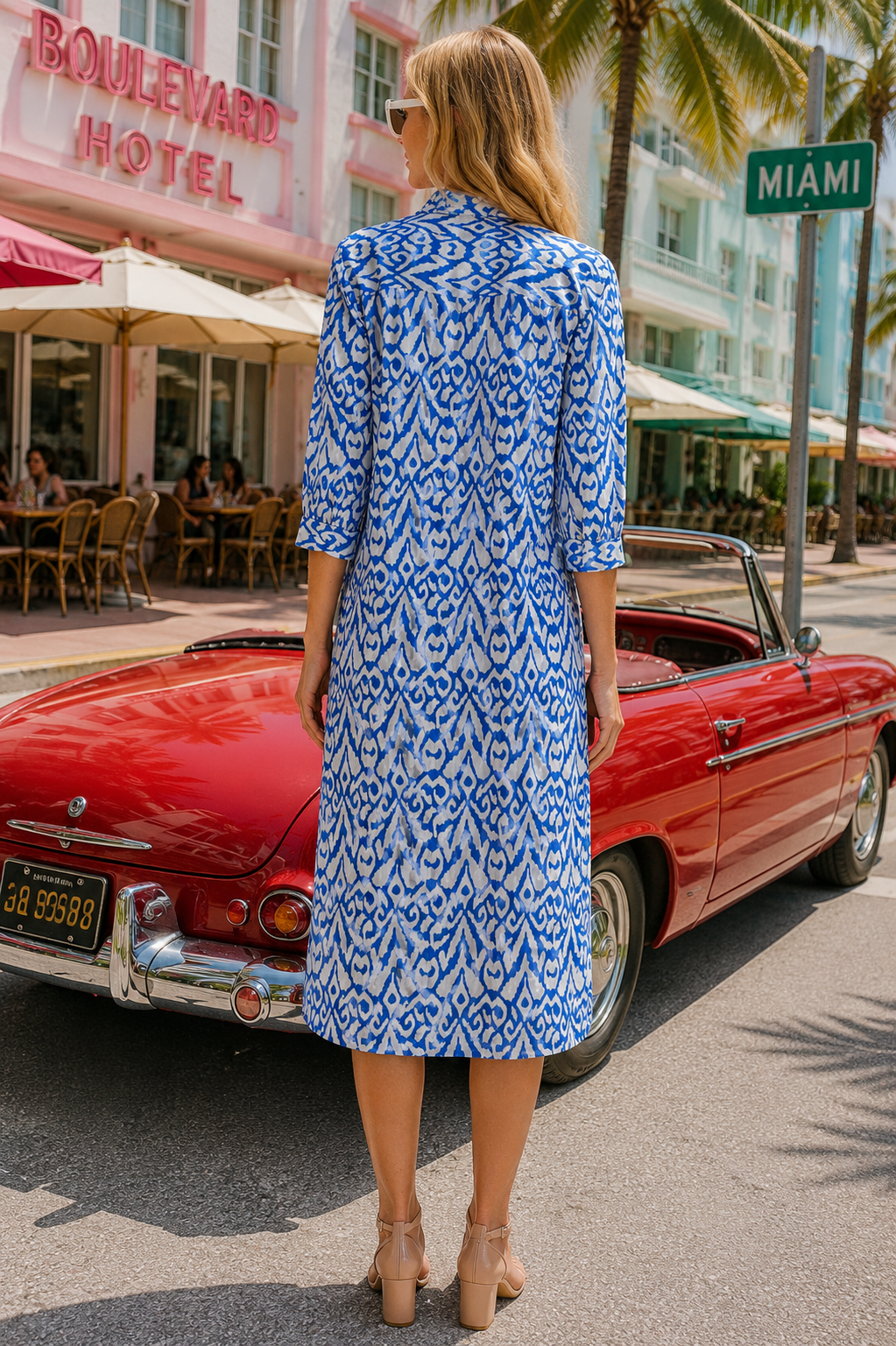 Beach Shirt Dress with Pockets