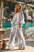 Black & White Brushstroke Off-Shoulder Two-Piece Set