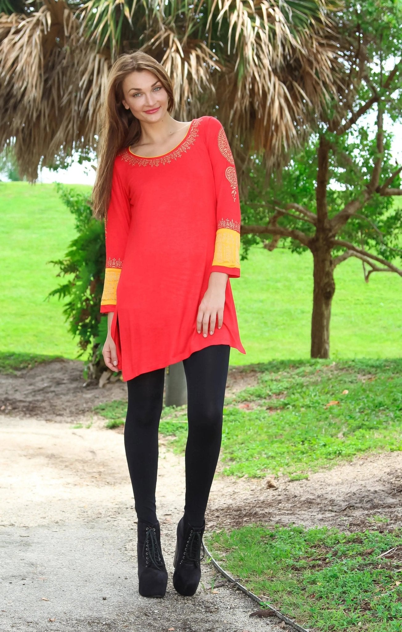 Block Printed knitted Tunic Wholesale | Resort Wear Wholesale Lamodaclothing Clearance