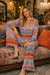 Bohemian Print Co-Ord Set – Colorful Resort Palazzo Pants & Top