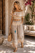 Boho Breeze Embroidered Off-Shoulder Pant Set