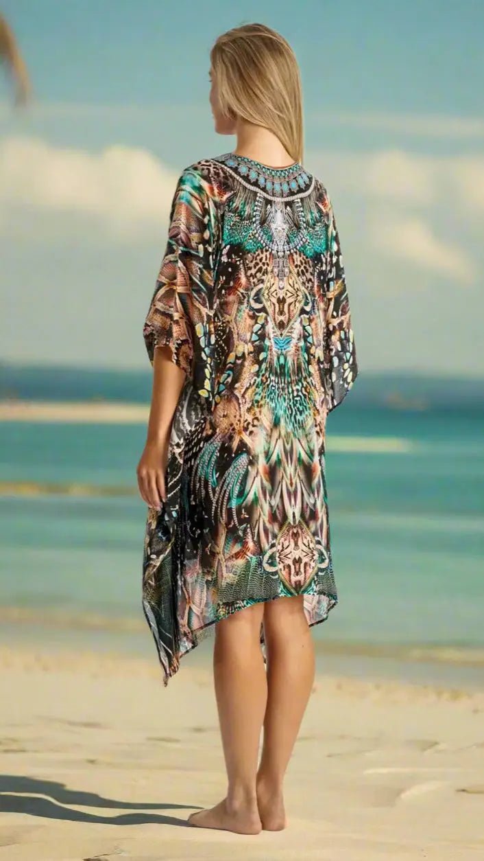 Caftan Light weight Lounger Dress - Designer Caftan | Elegant Kaftan Cover Up Dress | Club Moda USA