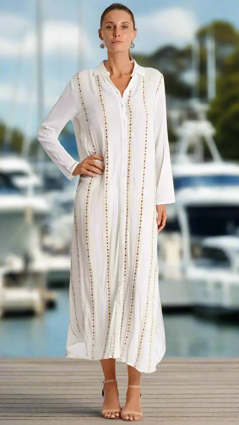 Caftan Maxi Dress - Premium Resort Wear | Luxury Caftan for Vacation & Cruise | Club Moda