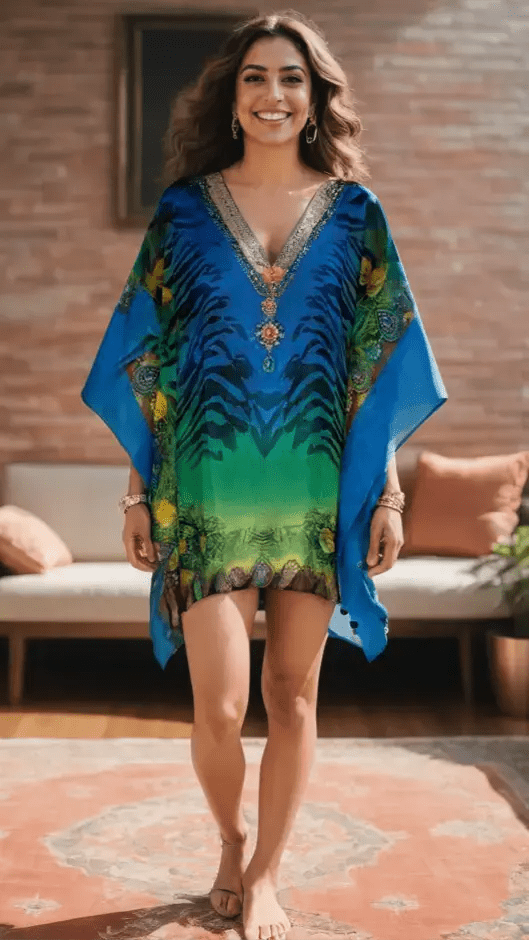Kaftan Top Cover Up for Women - Premium Resort Wear | Luxury Caftan for Vacation & Cruise | Club Moda