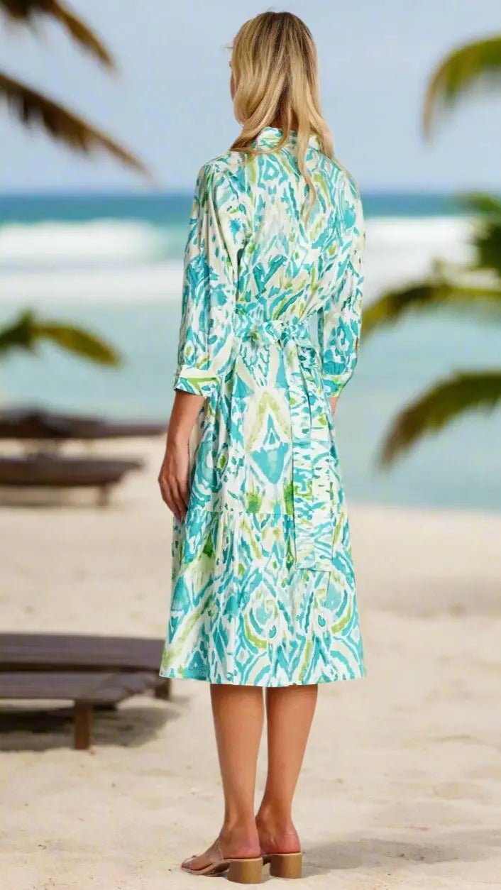 Casual Shirt Dress - Designer Shirt Dress | Elegant Kaftan Cover Up Dress | Club Moda USA