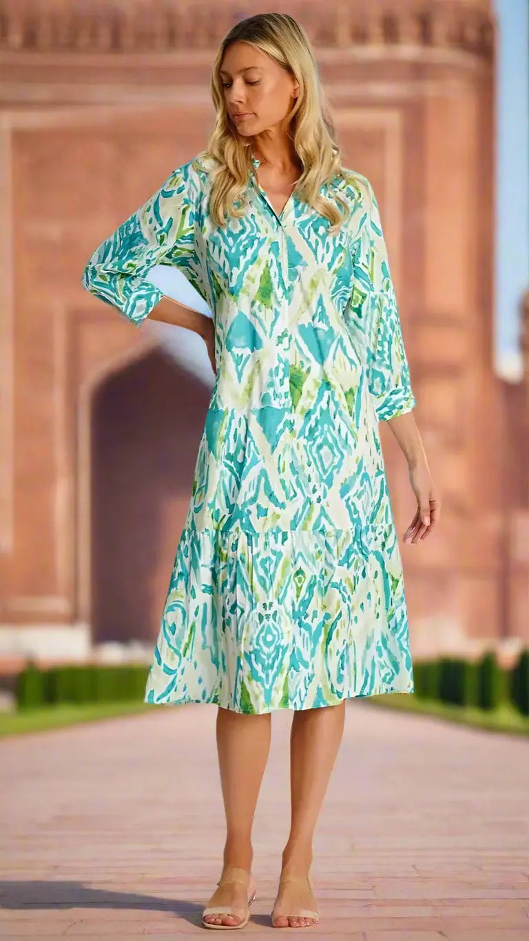 Casual Shirt Dress - Premium Resort Wear | Luxury Shirt Dress for Vacation & Cruise | Club Moda