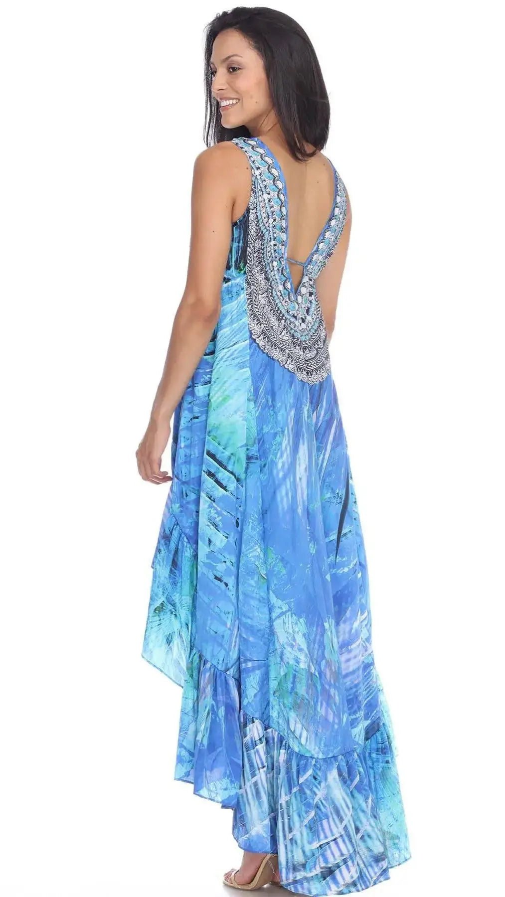 Casual Summer Dresses for Resort & Beach Vacation - Designer Maxi Dress | Elegant Kaftan Cover Up Dress | Club Moda USA