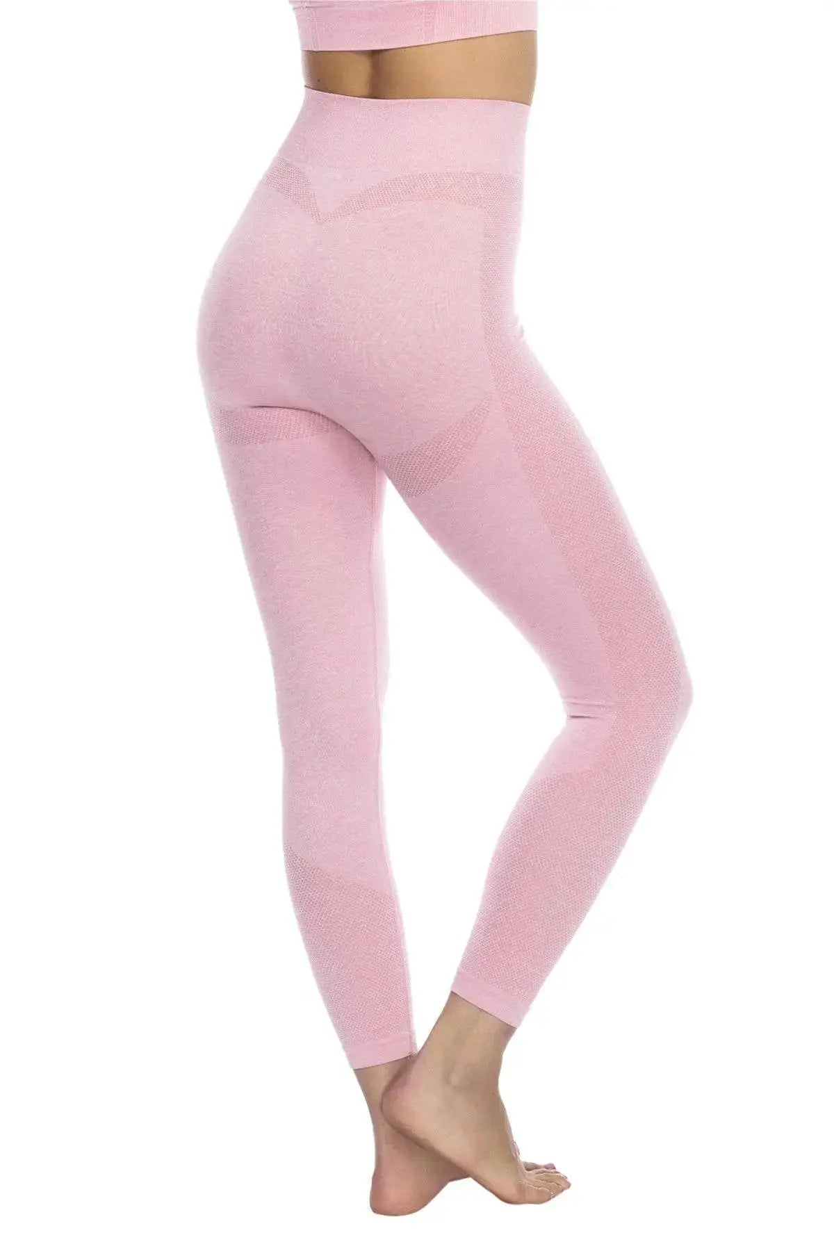 Club Moda Rib Detail Flattering Seamless Gym Leggings La Moda Clothings