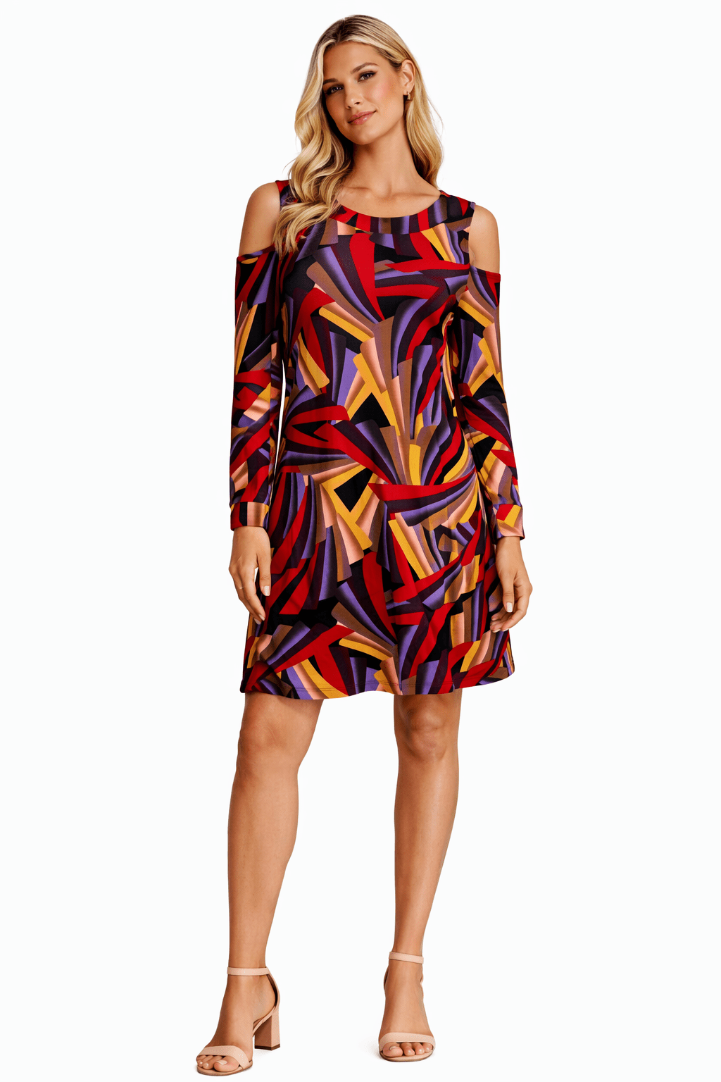 Cold Shoulder Resort Dress Club Moda Clearance - side view