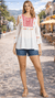 Cold-Shoulder Tassel Cover-Up Top