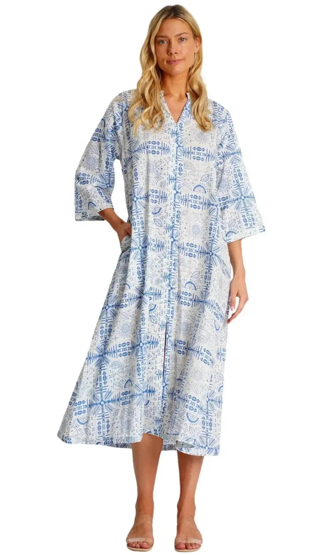Cotton Kaftan Dress La Moda Clothing Long Caftans