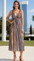Cutout Striped Maxi Dress