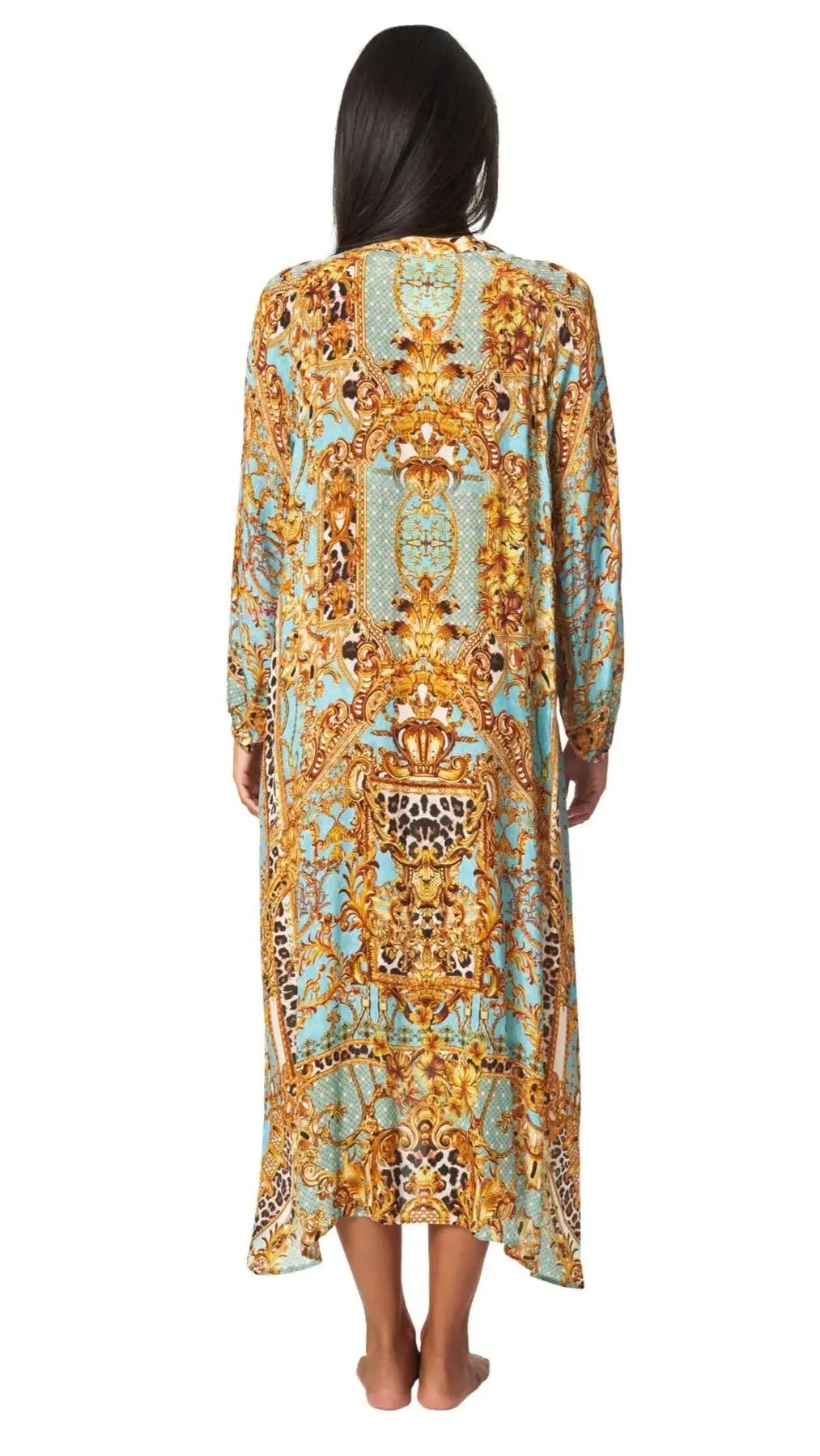 Easy Button Front Cover-Up Shirt Dress La Moda Clothings Shirt Dresses