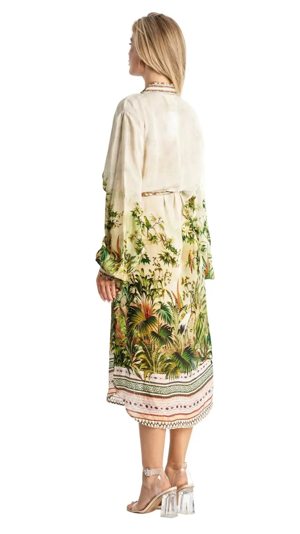 Easy Shirtdress Cover-Up Resortwear - Designer Shirt Dress | Elegant Kaftan Cover Up Dress | Club Moda USA